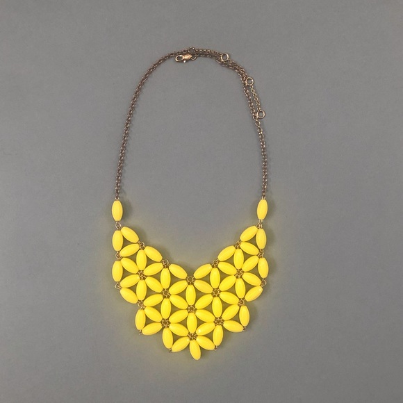 Yellow Cascade Bib Necklace - Picture 7 of 7